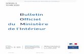 Bulletin ulletin Officiel fficiel dduuu Ministère de l’IIIntérieur · 2020-07-25 · Vu la circulaire du 30 avril 2014 sur la mise en place et fonctionnement des secrétariats