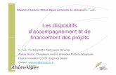 Les dispositifs d’accompagnement et de financement des projets · Organics cluster (Audrey Bouton - CCI 26) INNOV ‘R Type de soutien:-Concerne les projets éco-innovants de PME