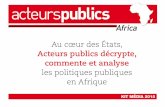 Acteurs publics décrypte, commente et analyse · en Afrique KIT MÉDIA 2015 Africa. Africa GEOATLAS® WORLD VECTOR - GRAPHI-OGRE® - France - 1997 1 seul média pour toucher 100