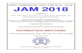 JOINT ADMISSION TEST FOR M - EXAMFINDER...JOINT ADMISSION TEST FOR M.Sc. 2018 JAM 2018 Admission to M.Sc. (Two Years), Joint M.Sc.-Ph.D., M.Sc.-Ph.D. Dual Degree, and other Post-Bachelor