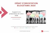 DÉAT D’ORIENTATION BUDGÉTAIRE 2020 ... •France Loi de Finances 2020 Principales mesures relatives aux collectivités locales •Edito •Dotations •Péréquation •Fiscalité