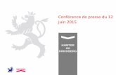 Conférence de presse du 12 juin 2015 - gouvernement · Conférence de presse du 12 juin 2015 . HABITER AU KIRCHBERG . 2 . Il y a actuellement : 1 400 logements au Kirchberg. 370