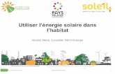 Utiliser l’énergie solaire dans l’habitat · 1 et 1,5m² par occupant, 100-150L de stockage par m² de capteurs 17 septembre 2019 Biomasse Normandie 19 Produire son eau chaude