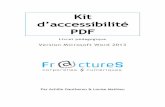 Kit - fracturesnumeriques.fr · Page 4 sur 47 Préface « L'accessibilité numérique signifie que les personnes en situation de handicap peuvent utiliser l'outil informatique. Plus