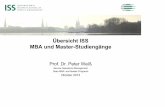 Übersicht ISS MBA und Master-Studiengänge · Executive, Principal Überblick Programme 27 120 60 MBA M.A. B.A. MBA Service Management M.A. Int. Marketing, Sales and Relationship