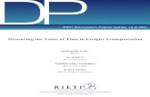 Measuring the Value of Time in Freight Transportationfirm's effort for reducing transport time: the former is exogenous for firms, and for the market. This formulation has a merit