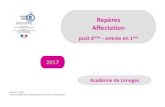 Repères Affectationcache.media.education.gouv.fr/file/Construire_son_projet/...2017 Académie de Limoges Rectorat - SAIIO Sevice Académiue d'Infomation, d’Insetion et d'Oientation