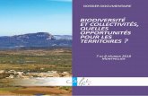 biodiversité et collectivités, quelles opportunités pour les territoires · 2018-07-12 · Environnement magazine, 09/2017, n° 1759, p.22-31 La montée en puissance de la Stratégie