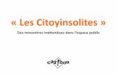 « Les Citoyinsolitescie-caribou.org/wp-content/uploads/Citoyinsolites...Caribou s’appuie sur des initiatives et des acteurs locaux présents sur chaque territoire d’intervention.