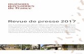 Revue de pre sse 2017 - Maisons Paysannes de Francemaisons-paysannes.org/wp-content/uploads/2013/06/Revue... · 2018-06-20 · historique », a développé en 2016 une activité béton