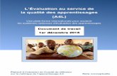 L’Évaluation au service de la qualité des apprentissages (A4L)...L’Évaluation au service de la qualité des apprentissages (A4L) Une plate-forme internationale pour soutenir