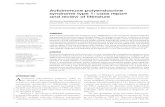 Autoimmune polyendocrine syndrome type 1: case report and ... · syndrome type 1: case report and review of literature Síndrome poliglandular autoimune tipo 1: descrição de caso
