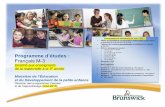 Programme d’études : Français M-3 - New Brunswick · 1. Les approches à privilégier dans toutes les matières au programme sont celles qui donnent un sens aux apprentissages