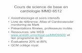Cours de science de base en cardiologie MMD 6512 · 2016-02-09 · Daniel WG et al. Circulation 1991; 83:817-21. Complications. Complications per-opératoires de l’ÉTO ASA: 3%