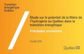 Présentation - Webinaire sur le potentiel de l'hydrogène ... · Le Québec est actif depuis plusieurs décennies dans le domaine de l’hydrogène ... au secteur du transport >