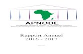 Rapport Annuel 2016 - 2017 - African Development Bank · 2019-09-17 · APNODE 2016-2017 Annual Report ACRONYMES BAD Banque africaine de développement AfREA Association africaine