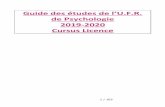 Guide des études de l’U - Université de Lille · 2020-02-04 · 7 / 163 ORGANISATION DE L’UNITE DE FORMATION ET DE RECHERCHE (U.F.R.) DE PSYCHOLOGIE UFR de Psychologie, bât