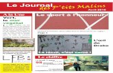 Le Journal · Le Journal des P’tits Malins Avril 2016 Le sport à l’honneur Chaque trimestre, deux CM2 font la découverte du rugby ! Page 3 L’œil de Drake
