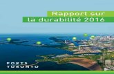 Rapport sur la durabilité 2016 - Home | PortsToronto...Rapport de PortsToronto sur la durabilité 2016 POPULATION ET COLLECTIVITÉ • Gestion du bruit • Gestion du trafic • Sécurité