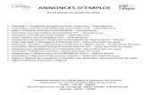 ANNONCES D’EMPLOI · PDF file Conseiller Commercial Véhicules d'Occasion H/F – Chambourcy Hôte / Hôtesse d'accueil standardiste – Chambourcy Technico-commercial(e) deviseur(se)