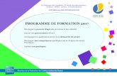 PROGRAMME DE FORMATION 2017 · Développer nos compétences spécifiques autour d’enjeux de société prioritaires Lawcité p 11 Formation action « lawcité et vivre ensemble »