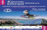 L’évènement annuel organisé par et pour les médecins ...prod.congresmg.fr/wp-content/uploads/2017/09/Programme-CMGF2… · 4e Congrès de la Médecine Générale, France 2010
