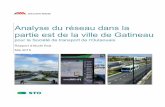 Analyse du réseau dans la partie est de la ville de Gatineau · Analyse technique du réseau: L’équipe de projet du Groupe MMM a complété une analyse technique comparant le