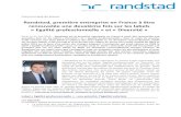 Randstad, première entreprise en France à être renouvelée ... · Randstad, première entreprise en France à être ... o Le groupe mettra enfin en place d’ici la fin de l’année