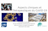 Aspects cliniques et Thérapeutiques du CoViD-19 · Aspects cliniques et Thérapeutiques du CoViD-19 Dr François Goehringer Service de Maladies infectieuses et tropicales Référent