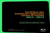 Synthèse des initiatives régionales contre le suicide 2011 ... · du suicide est inscrite dans les volets santé mentale des projets régionaux de santé de façon adaptée aux