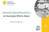 Industries Agroalimentaires en Auvergne-Rhône-Alpes · viande ovine moilise le plus grand nomre d’exploitations pour l’élevage de raes à viande spéialisées (Charolais) et