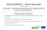 GAP EUROPE Saint-Quentin - Le Mouvement associatif des ......Les axes d’intervention du PO national 2007 – 2013: Axe 1 . Adaptation des travailleurs et des entreprises aux mutations