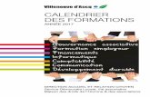 Calendrier des formations · 2017-03-23 · Informatique Comptabilite Communication ... les coopérations entre les bénévoles et professionnels, l’animation des instances) Une