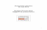 Rapport de presentation BP 2016 - Languedoc-Roussillon · Au-delà du Budget 2016, j’attire votre attention sur la nécessité d’adopter une approche pluriannuelle de nos finances