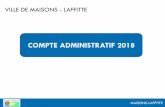 COMPTE ADMINISTRATIF 2018 - Maisons-Laffitte · 2019-05-24 · Structure du compte administratif 2018 Impôts et taxes : 29,147 M€ Dotations et subventions : 5,03 M€ Produits