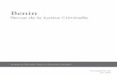 Benin : revue de la justice criminelle · de compléter le Nouveau Partenariat formel pour le processus du Mécanisme Africain de Revue des Pairs (NEPAD/APRM) en se focalisant sur