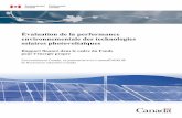 Évaluation de la performance environnementale des ... · PDF file Évaluation de la performance environnementale des technologies solaires photovoltaïques . Avant-propos . Le rapport