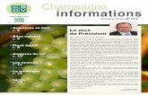 Champagne informations - CSGV · Actualités en bref 4 CHAMPAGNE INFORMATIONS N 171 - OCTOBRE 2019 Des mouvements, de nouvelles têtes... Viteff 2019 En accord avec votre Conseil