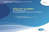 EAU ET CLIMAT · Ainsi, d’apès le scénaio RCP 8,5 du GIEC (scénaio d’émission de gaz à effet de serre le plus pessimiste présenté dans le 5ème rapport du GIEC en 2014)