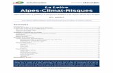 Lettre d’information du PARN sur le changement …...Alpes‐Climat‐Risques relative aux effets du changement climatique sur les risques naturels dans l’Arc alpin. Elle est diffusée