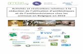 Activités et réalisations relatives à la rapport 22_06_2020... · 22 juin 2020 2 Activités et réalisations – utilisation d’antibiotiues et la ésistance chez les animaux