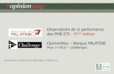 Pour i>TELE C OpinionWay/Banque PALATINE pour i>TELE-Challenges â€“Observatoire de la performance des