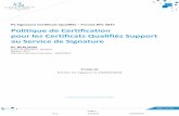 PC Signature Certificats Qualifiés – Format RFC 3647 ... · Statut du document : Standard Version : 01.7 Date de la dernière mise à jour : 16/05/2019 PUBLIÉ ... 15/09/2016 Version