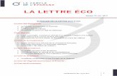 LA LETTRE ÉCO - cercledelepargne.comcercledelepargne.com/wp-content/uploads/2017/06/La... · Le Coin de l’Agenda économique et financier LE COIN DES STATISTIQUES. LETTRE ÉCO