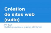 (suite) de sites web Créationmoz-code.org/uqam/cours/INF1026/cours/15_site_web2.pdf · 2018-12-06 · Des éléments et des outils à ajouter à votre site barre de recherche archives