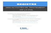 registre RGPD de la CNIL - Mai 2020...Coordonnées 3 Place de Fontenoy - TSA 80715 - 75334 PARIS CEDEX 07 Tél. : 01 53 73 22 22 Coordonnées du délégué à la protection des données