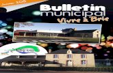 Janvier 2015 Bulletin municipal - Brie 35 · Janvier 2015 Bulletin municipal. Bonne et Heureuse Année à tous ! ... du passage à la semaine de 4 jours 1/2 pour les écoliers. Ces