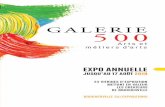 Surveillez les journaux locaux EXPO ANNUELLE · 2017-09-13 · L’artiste mène depuis les années 1980 ses activités de peintre et d’éducateur. Sous l’influence des mondes