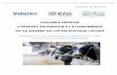 Dossier de presse Valorex 2711-v3 - AGRI Press · 80 % des graines oléagineuses et protéagineuses sont cuites en France par Valorex. Valorex cuit 75 000 tonnes de graines par an