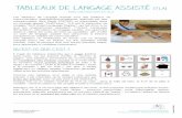 Tableaux de Langage Assisté (TLA)caapables.fr/wp-content/uploads/2017/03/Les-TLA... · contente de modéliser le langage (cela peut prendre des semaines, voire plus avant que l'enfant